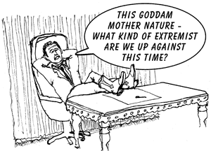 George Bush ponders the environment, perhaps for the first time....