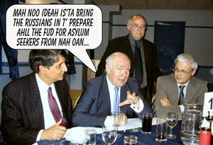 "Mah noo ideah is'ta bring the Russians in t' prepare ahll the fud for the asylem seekers from noo oan..." - John Reid